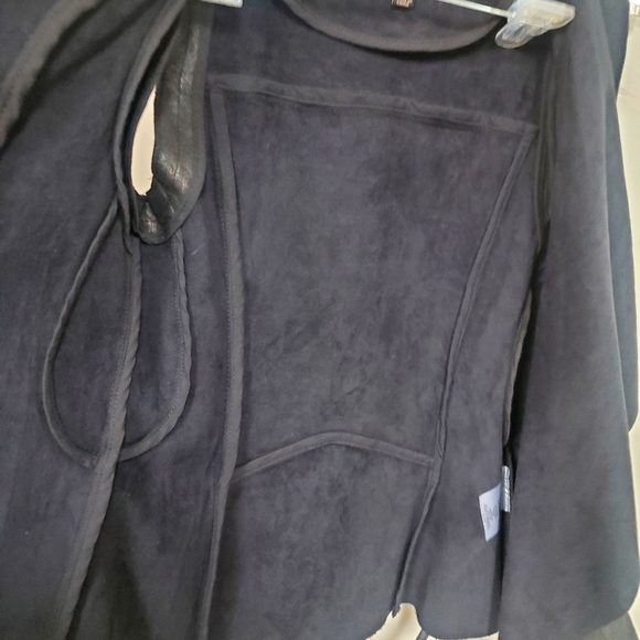 BAGATELLE Women's Vegan Bronze Suede Wrap Vest, size S. - Picture 5 of 5